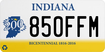 IN license plate 850FFM