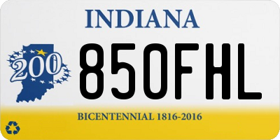 IN license plate 850FHL