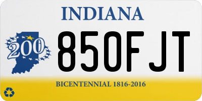 IN license plate 850FJT