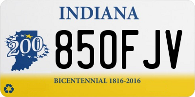 IN license plate 850FJV