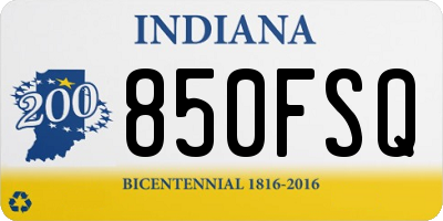 IN license plate 850FSQ