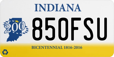 IN license plate 850FSU
