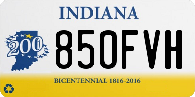 IN license plate 850FVH