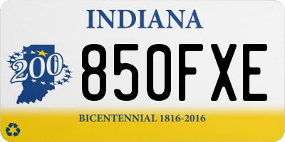IN license plate 850FXE