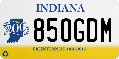 IN license plate 850GDM