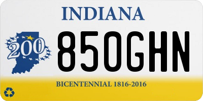 IN license plate 850GHN