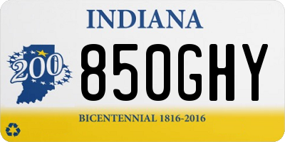 IN license plate 850GHY