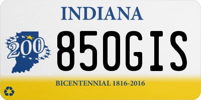 IN license plate 850GIS