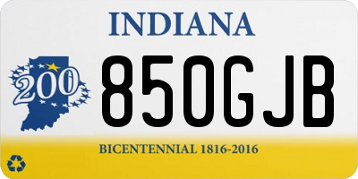 IN license plate 850GJB