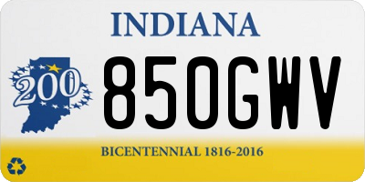 IN license plate 850GWV