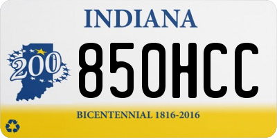 IN license plate 850HCC