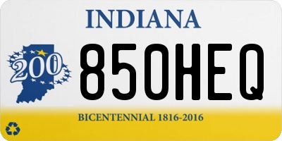 IN license plate 850HEQ