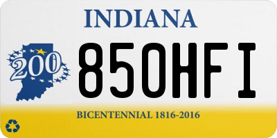 IN license plate 850HFI