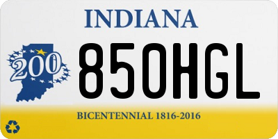IN license plate 850HGL