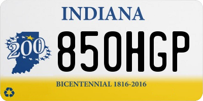 IN license plate 850HGP