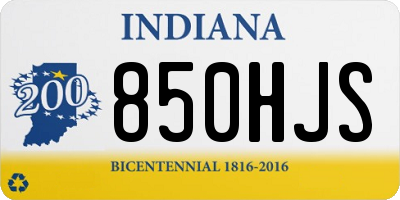 IN license plate 850HJS