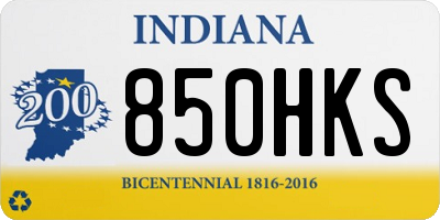 IN license plate 850HKS