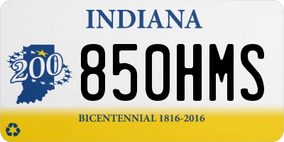 IN license plate 850HMS