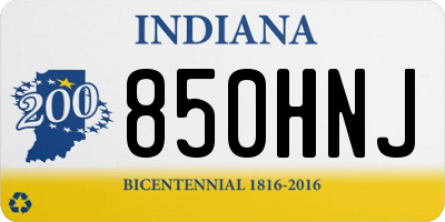 IN license plate 850HNJ