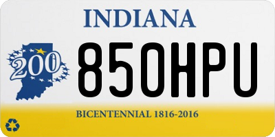 IN license plate 850HPU