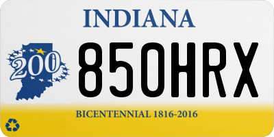 IN license plate 850HRX