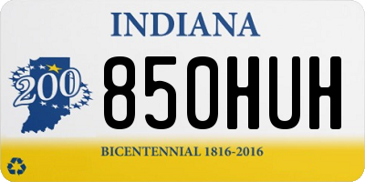 IN license plate 850HUH