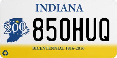 IN license plate 850HUQ
