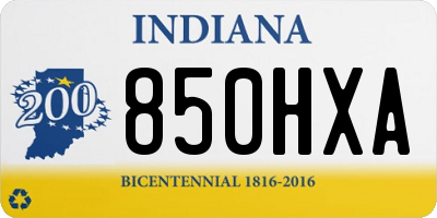 IN license plate 850HXA