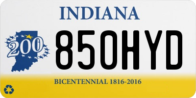 IN license plate 850HYD
