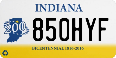 IN license plate 850HYF