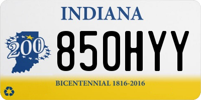 IN license plate 850HYY