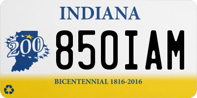 IN license plate 850IAM