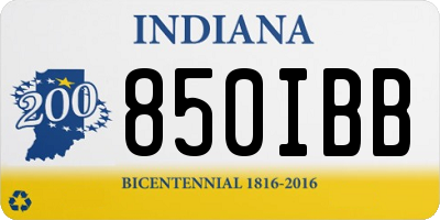IN license plate 850IBB
