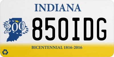 IN license plate 850IDG