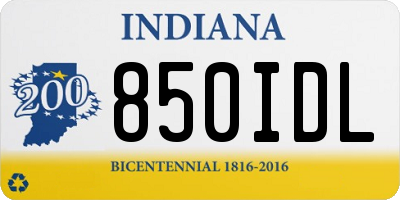 IN license plate 850IDL