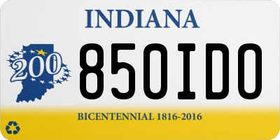 IN license plate 850IDO