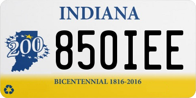 IN license plate 850IEE