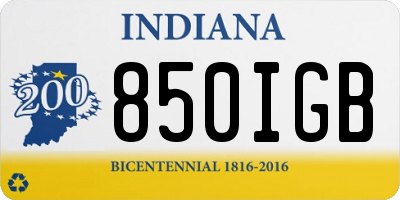 IN license plate 850IGB
