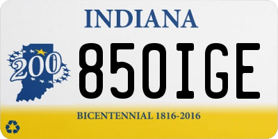 IN license plate 850IGE