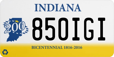 IN license plate 850IGI