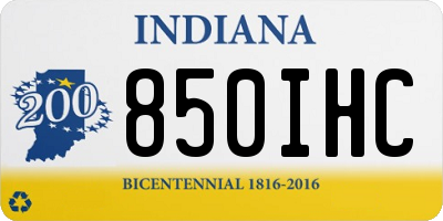 IN license plate 850IHC