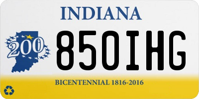 IN license plate 850IHG