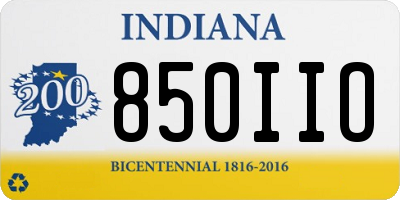 IN license plate 850IIO