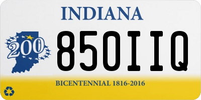 IN license plate 850IIQ