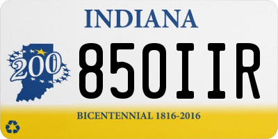 IN license plate 850IIR