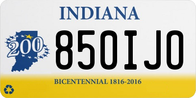 IN license plate 850IJO