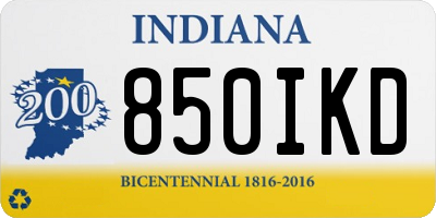IN license plate 850IKD