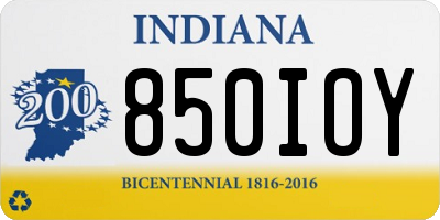 IN license plate 850IOY