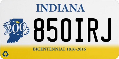 IN license plate 850IRJ