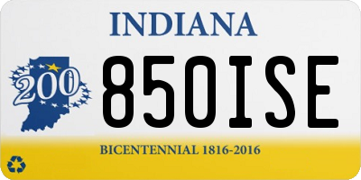 IN license plate 850ISE